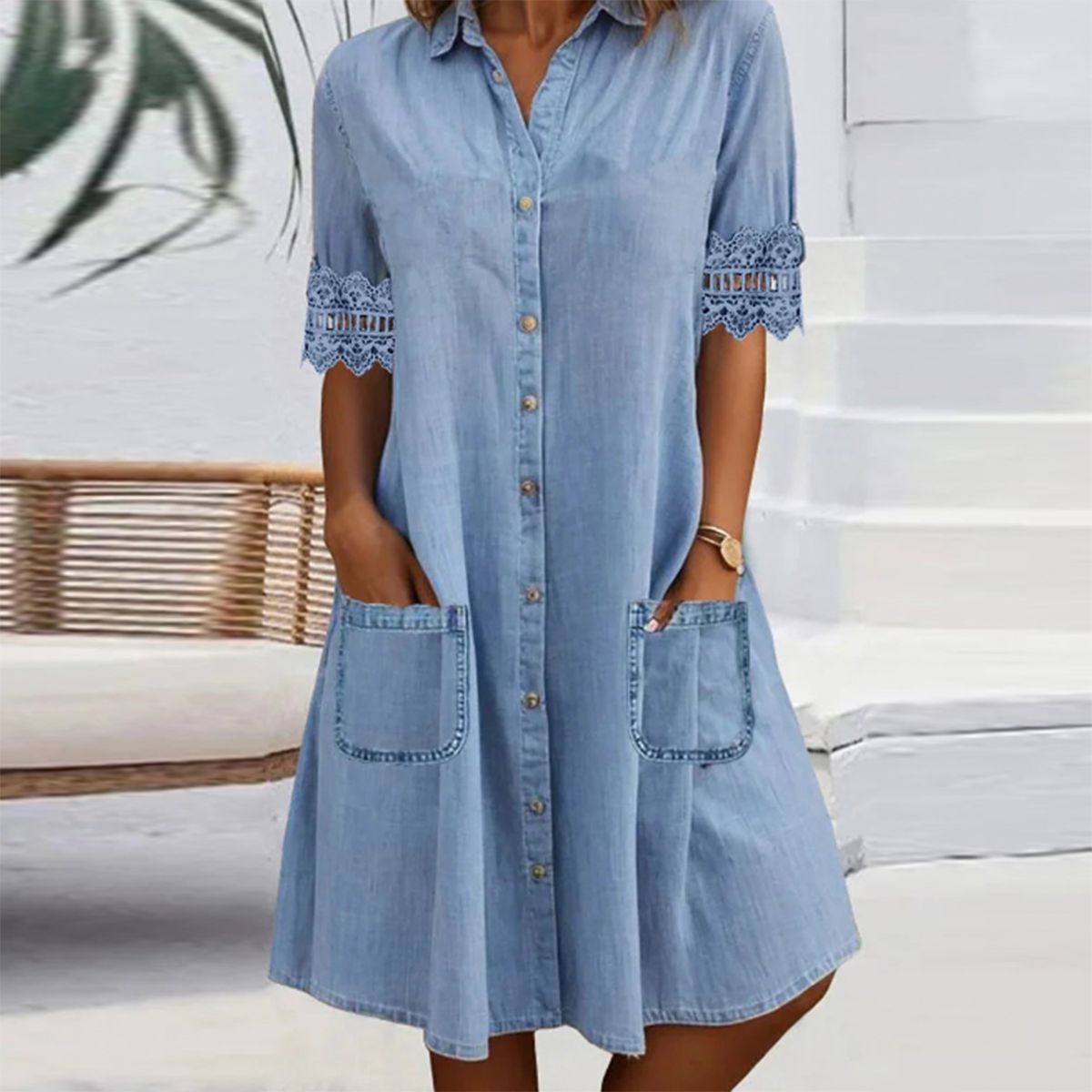Vestido mini vaquero - Diseño Italiano