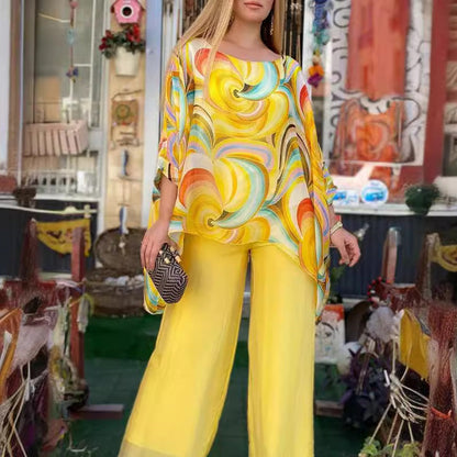 Traje de verano colorido para mujeres
